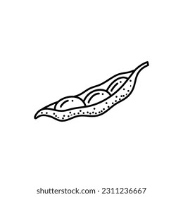 Soy bean, Soybean vector illustration. Soybean engraving isolated on white background.