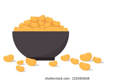Soy bean vector. free space for text. wallpaper. copy space.