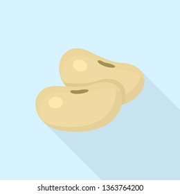 Soy beans icon. Flat illustration of soy beans vector icon for web design