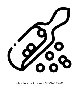 soy beans scapula icon vector. soy beans scapula sign. isolated contour symbol illustration