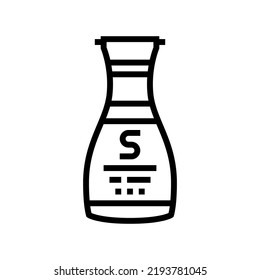 soy bottle sauce food line icon vector. soy bottle sauce food sign. isolated contour symbol black illustration