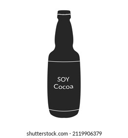 Soy cocoa vector icon.Black vector icon isolated on white background soy cocoa.