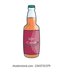 Soy cocoa vector icon.Color vector icon isolated on white background soy cocoa.