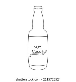 Soy cocoa vector icon.Outline vector icon isolated on white background soy cocoa.