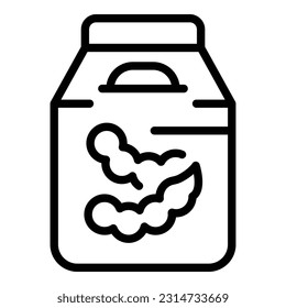 Soy drink pack icon outline vector. Vegetable milk. Vegan food