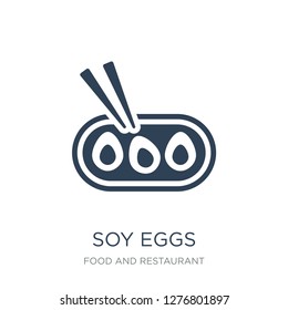 soy eggs icon vector on white background, soy eggs trendy filled icons from Food and restaurant collection, soy eggs vector illustration