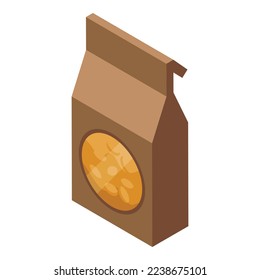 Soy flour pack icon isometric vector. Organic nutrition. Diet food