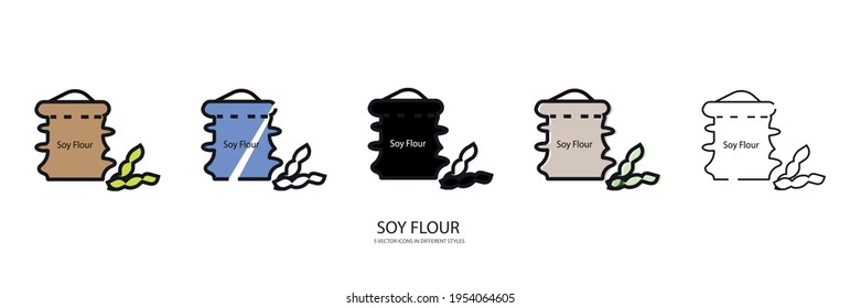 Soy Flour vector type icon
