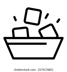 Soy food bowl icon outline vector. Skin plant. Soya milk