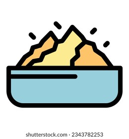 Soy food icon outline vector. Agave vegan. Eating seed color flat