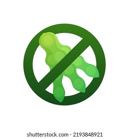 Soy free. Health natural product, organic, bio theme. Vector stock illustration.