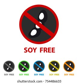 Soy Free Icon - Different Colors