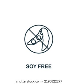 Soy Free icon. Line simple icon for templates, web design and infographics