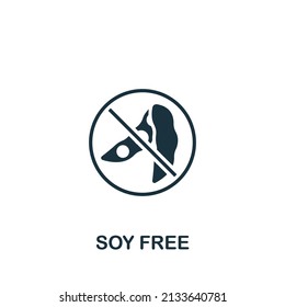 Soy Free icon. Monochrome simple icon for templates, web design and infographics