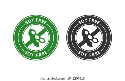 Soy free logo template illustration