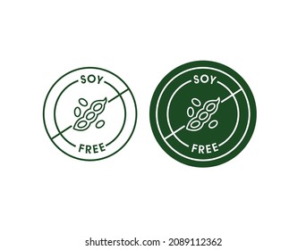 ilustración vectorial de logotipo libre de soja 