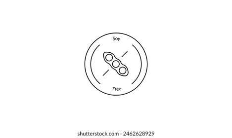 Soy Free Produkt Label Vektorgrafik Symbol