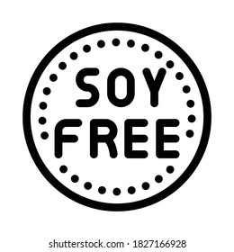 soy free sign icon vector. soy free sign sign. isolated contour symbol illustration