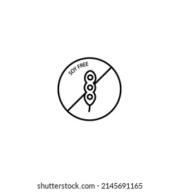 Soy free simple thin line icon vector illustration