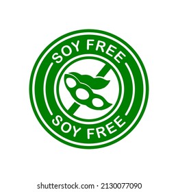 Soy Free vector badge or logo vector template.