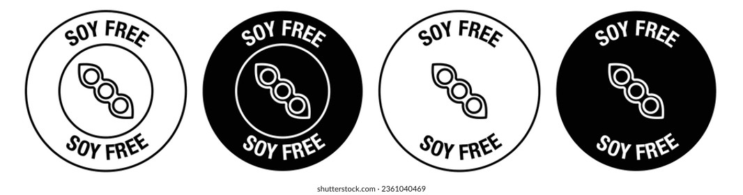 Soy Free vector symbol in black color