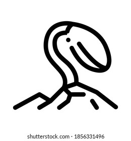 soy growth icon vector. soy growth sign. isolated contour symbol illustration