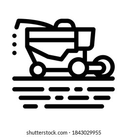 soy harvesting machine icon vector. soy harvesting machine sign. isolated contour symbol illustration