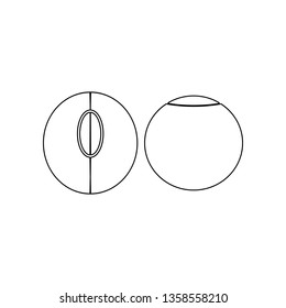 soy icon. Element of nuts for mobile concept and web apps icon. Outline, thin line icon for website design and development, app development