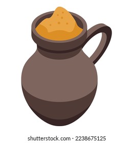 Icono de jarra de soja vector isométrico. Verdura orgánica. Alimentación