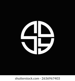SOY logo SOY icon SOY monogram SOY letter minimalist Circle flat Unique modern abstract logo design.
