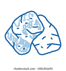 soy meat sketch icon vector. Hand drawn blue doodle line art soy meat sign. isolated symbol illustration