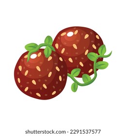 Soy meatballs isometric icon 3d vector illustration