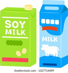 Soy milk and milk