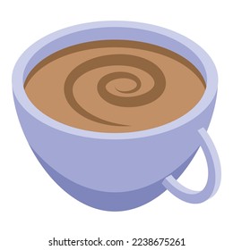 Soy milk coffee icon isometric vector. Drink vegan. Coconut soya