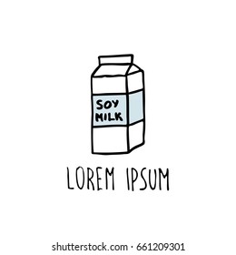 soy milk doodle icon