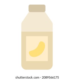 soy milk flat clipart vector illustration