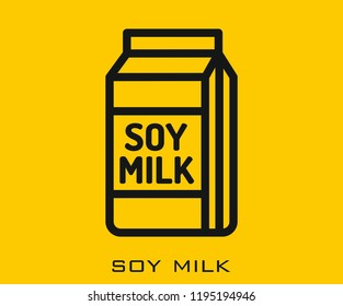 Soy milk icon signs