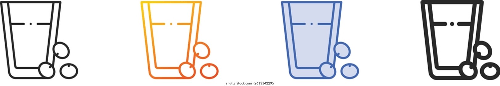 soy milk icon.Thin Linear, Gradient, Blue Stroke and bold Style Design Isolated On White Background