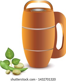 Soy milk maker. Grain blending machine .You can make fresh milk for healthy eating.Healthy organic drink.Healthy lifestyle.