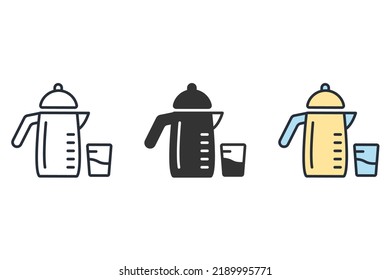 soy milk maker icons  symbol vector elements for infographic web