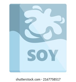 Soy Milk Pack Icon Cartoon Vector. Food Stevia. Vegan Alternative