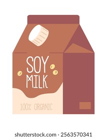 Soy milk pack vector illustration