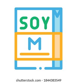 soy milk package icon vector. soy milk package sign. color symbol illustration