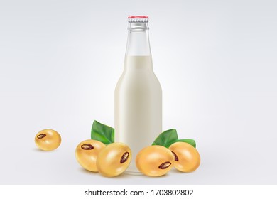 Milchverpackungen einzeln auf weißem Hintergrund. Realistische Vektorillustration in 3D-Elementen.