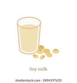 Soy milk Taiwanese traditional breakfast illustration