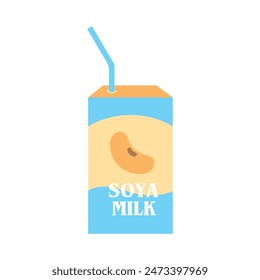 Soy milk vector. white background. wallpaper. free space for text. symbol. sign.