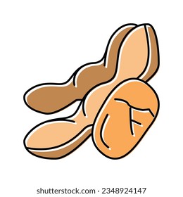 soy nut color icon vector. soy nut sign. isolated symbol illustration