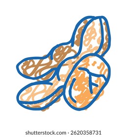 soy nut doodle icon sketch vector. soy nut sign. isolated symbol illustration