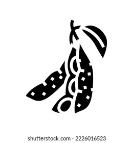 soy plant leaf glyph icon vector. soy plant leaf sign. isolated symbol illustration