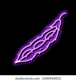 soy pod green neon light sign vector. soy pod green sign. isolated symbol illustration